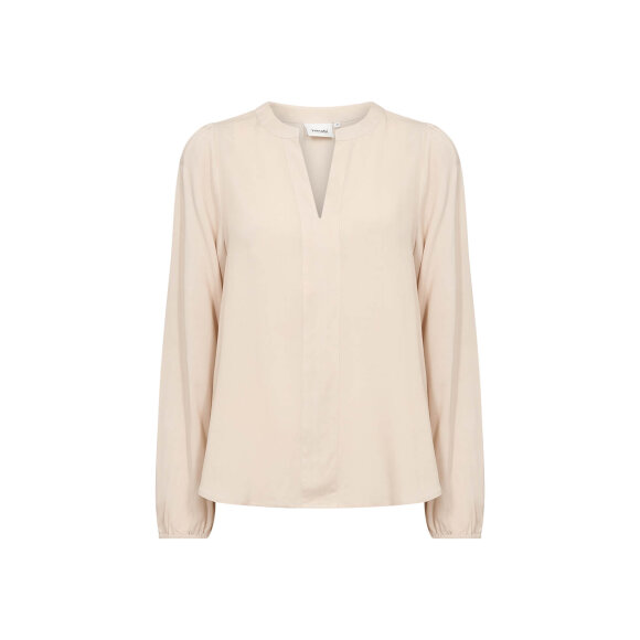 Wasabiconcept bluse - SIA - lys sand - Overdele til Plus size - Wasabiconcept