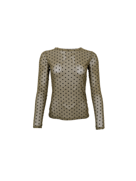 Black Colour Bluse Mesh - grøn/dot - Dame - Bluser - Black Colour Black Colour Bluse Mesh - grøn/dot - Dame - Bluser - Black Colour