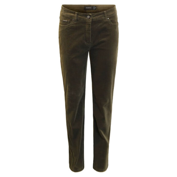 Brandtex fløjls bukser - Madelaine - army - Dame - Bukser  - Brandtex