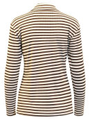 Brandtex bluse - brun/off white stribet  - Dame - Bluser - Brandtex