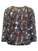 Signature bluse - blå/brun mix - Dame - Bluser - Signature Signature bluse - blå/brun mix - Dame - Bluser - Signature