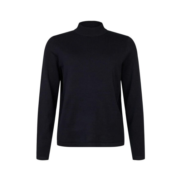 Brandtex turtleneck strik - sort - Lækre striktrøjer til kvinder - Brandtex