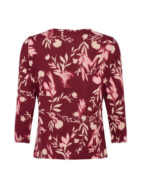 Signature bluse - vinrød mix - Dame - Bluser - Signature