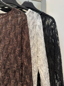 Cassiopeia mesh/blonder - off white  - Overdele til Plus size - CASSIOPEIA