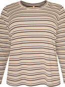 Cassiopeia bluse - brun mix - Overdele til Plus size - CASSIOPEIA