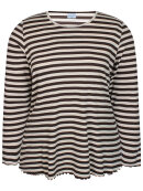 Zhenzi t-shirt l/æ - brun/striber - Overdele til Plus size - Zhenzi Zhenzi t-shirt l/æ - brun/striber - Overdele til Plus size - Zhenzi