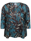 Zhenzi bluse - petrolium mix - Overdele til Plus size - Zhenzi Zhenzi bluse - petrolium mix - Overdele til Plus size - Zhenzi