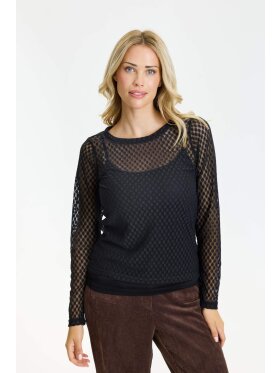 In Front Meshbluse - Jamina - sort - Dame - Bluser - IN FRONT In Front Meshbluse - Jamina - sort - Dame - Bluser - IN FRONT