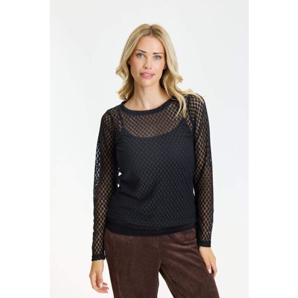 In Front Meshbluse - Jamina - sort - Dame - Bluser - IN FRONT In Front Meshbluse - Jamina - sort - Dame - Bluser - IN FRONT