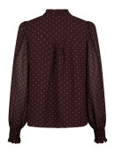 Neo Noir skjorte - Astrida Dotted - Bordeaux - Dame - Bluser - Neo Noir