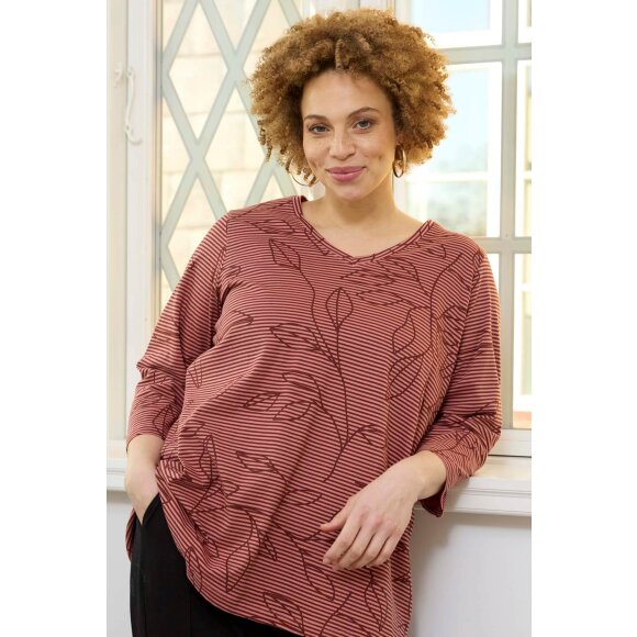 Zhenzi bluse - rosa mix - Overdele til Plus size - Zhenzi