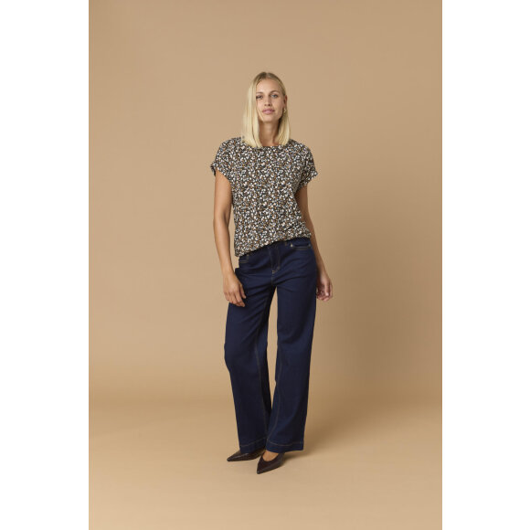 Fransa T-Shirt - FrSeen - sort/blomst - Dame - T-shirts - FRANSA