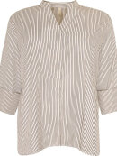 Cassiopeia bluse - Nanessi - off/brun - Overdele til Plus size - CASSIOPEIA