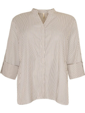 Cassiopeia bluse - Nanessi - off/brun - Overdele til Plus size - CASSIOPEIA Cassiopeia bluse - Nanessi - off/brun - Overdele til Plus size - CASSIOPEIA
