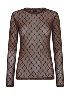 Hype The Detail meshbluse - brun - Toppe til dame - Sommertoppe mm. - Hype The Detail 