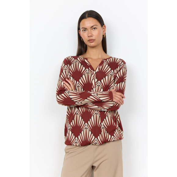 Soyaconcept Bluse - Felicity - rustrød - Dame - Bluser - Soyaconcept 