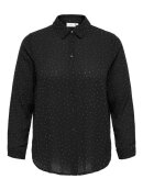 Only Carmakoma skjorte - CarZeke - sort - Overdele til Plus size - ONLY CarmaKoma
