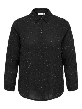 Only Carmakoma skjorte - CarZeke - sort - Overdele til Plus size - ONLY CarmaKoma