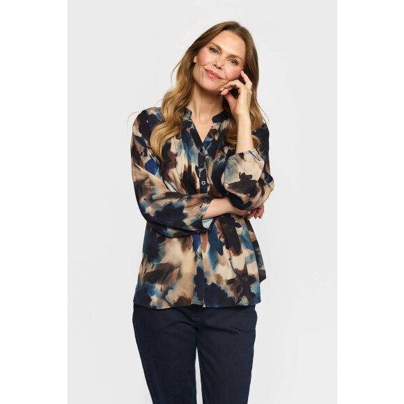 2-Biz Bluse - Elsa - Blå mix - Dame - Bluser - 2-Biz 2-Biz Bluse - Elsa - Blå mix - Dame - Bluser - 2-Biz