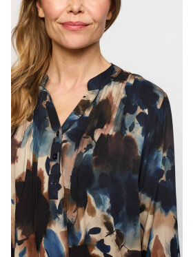 2-Biz Bluse - Elsa - Blå mix - Dame - Bluser - 2-Biz