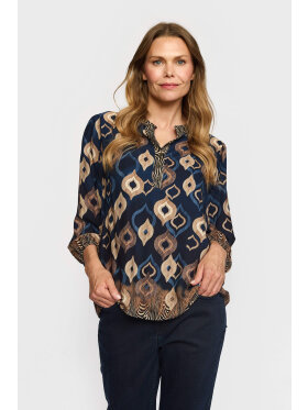 2-Biz Bluse - Eline - blå - Dame - Bluser - 2-Biz