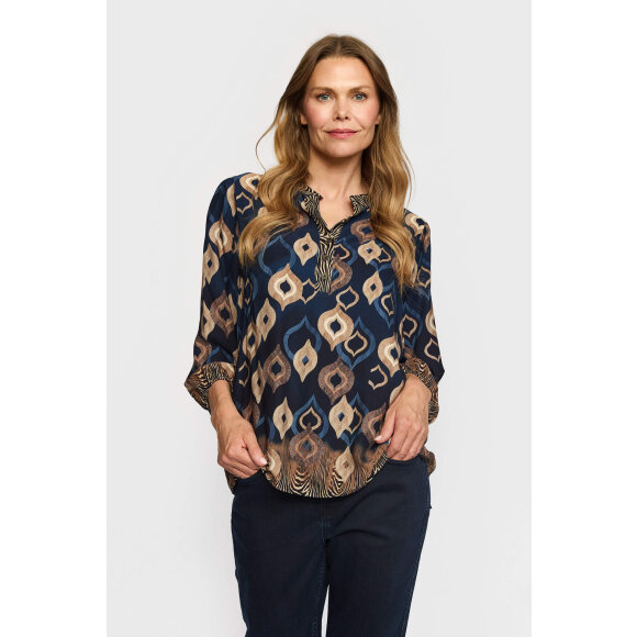 2-Biz Bluse - Eline - blå - Dame - Bluser - 2-Biz 2-Biz Bluse - Eline - blå - Dame - Bluser - 2-Biz