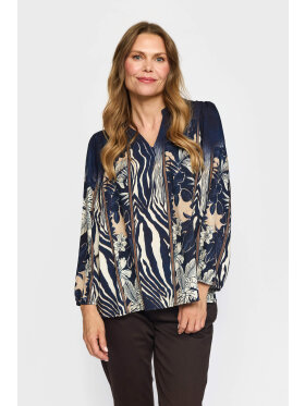 2-Biz Bluse - Lise - Blå - Dame - Bluser - 2-Biz