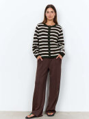 SoyaConcept cardigan - Orlean Stripe - brun/grøn/off - Lækre striktrøjer til kvinder - Soyaconcept 