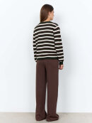 SoyaConcept cardigan - Orlean Stripe - brun/grøn/off - Lækre striktrøjer til kvinder - Soyaconcept 