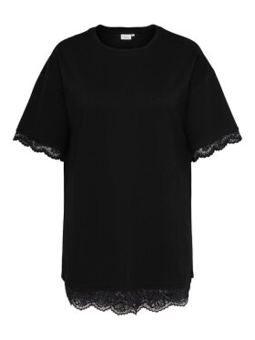 Only Carmakoma Kjole - CarLise - Sort/blonder  - Kjoler til plus size kvinder - ONLY CarmaKoma
