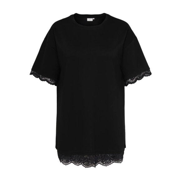 Only Carmakoma Kjole - CarLise - Sort/blonder  - Kjoler til plus size kvinder - ONLY CarmaKoma
