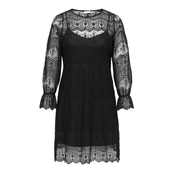 Only Carmakoma kjole - CarZenia - Sort/lace  - Kjoler til plus size kvinder - ONLY CarmaKoma