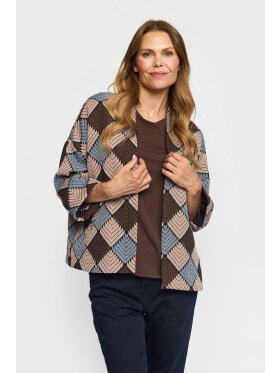 2-biz blazer - Danielle - Brun/blå - Blazer til kvinder - 2-Biz 2-biz blazer - Danielle - Brun/blå - Blazer til kvinder - 2-Biz