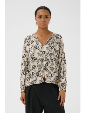 Part Two bluse - DoaaPW - Off White/Blomster - Dame - Bluser - Part Two Part Two bluse - DoaaPW - Off White/Blomster - Dame - Bluser - Part Two