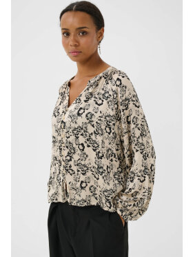 Part Two bluse - DoaaPW - Off White/Blomster - Dame - Bluser - Part Two Part Two bluse - DoaaPW - Off White/Blomster - Dame - Bluser - Part Two