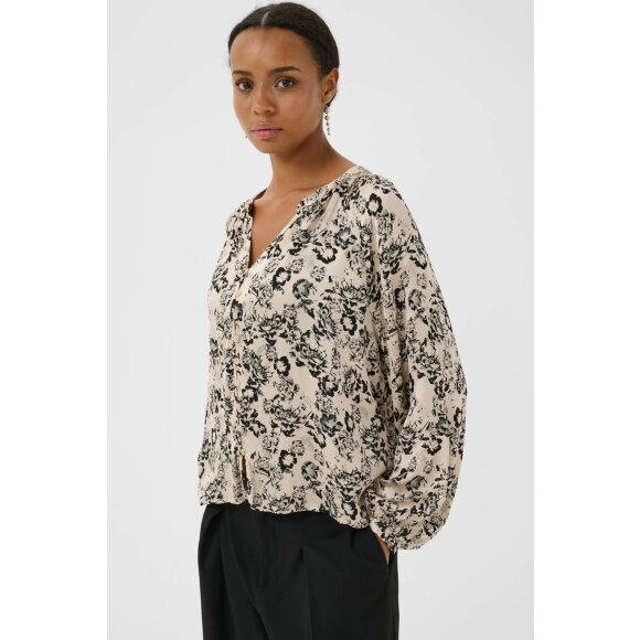 Part Two bluse - DoaaPW - Off White/Blomster - Dame - Bluser - Part Two Part Two bluse - DoaaPW - Off White/Blomster - Dame - Bluser - Part Two