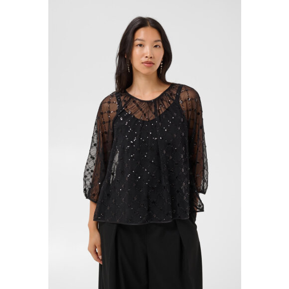 Part Two bluse - DimkaPW - Sort/pailetter - Dame - Bluser - Part Two Part Two bluse - DimkaPW - Sort/pailetter - Dame - Bluser - Part Two