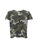 Black Colour t-shirt - Zelda - army camouflage - Dame - T-shirts - Black Colour