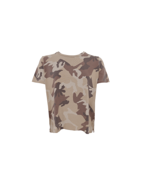 Black Colour t-shirt - Zelda - brown camouflage - Dame - T-shirts - Black Colour