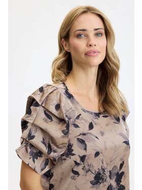 In Front Bluse - Vallerie - Sand/blomster - Dame - Bluser - In Front