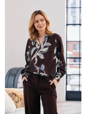 Brandtex bluse - brun mix - Dame - Bluser - Brandtex