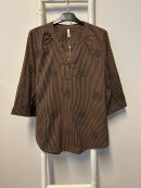Cassiopeia bluse - Elissa - Brown combi - Overdele til Plus size - Cassiopeia