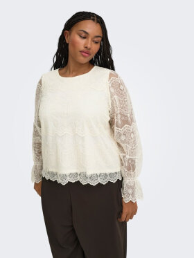 Only Carmakoma bluse - CarZenna - Off white/lace - Overdele til Plus size - ONLY CarmaKoma Only Carmakoma bluse - CarZenna - Off white/lace - Overdele til Plus size - ONLY CarmaKoma