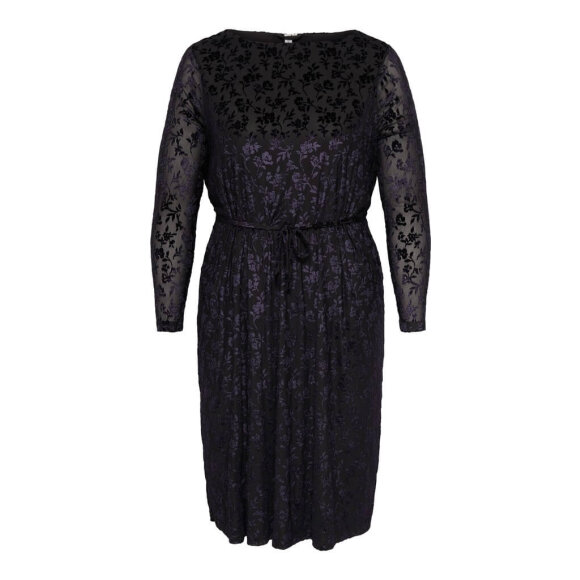 Only Carmakoma kjole - CarFlock - blomme/brun - Kjoler til plus size kvinder - ONLY CarmaKoma
