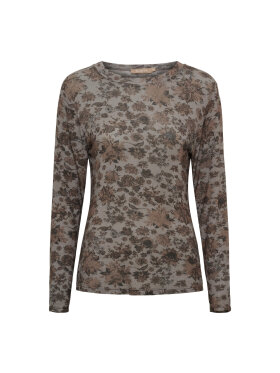 Marta bluse - Elissa - Fango/blomster - Dame - Bluser - Marta