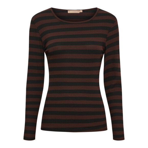 Marta Bluse - Sort/brun - Dame - Bluser - Marta