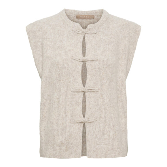 Marta Vest strik - MdcCelestia - Beige - Dame - Veste - Marta