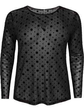 Cassiopeia meshbluse - Gitesse - Sort - Overdele til Plus size - Cassiopeia