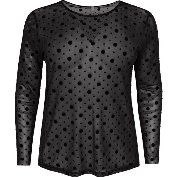 Cassiopeia meshbluse - Gitesse - Sort - Overdele til Plus size - Cassiopeia