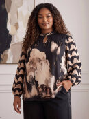 Cassiopeia bluse - Allison - Sand combi  - Overdele til Plus size - Cassiopeia
